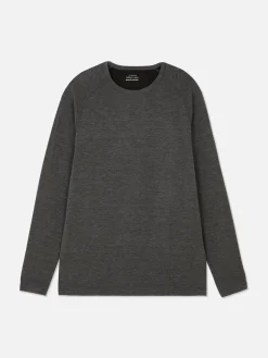 Sportbekleidung|Tops Und T-Shirts|Primark Langärmeliges Thermo-Oberteil Anthrazitfarben