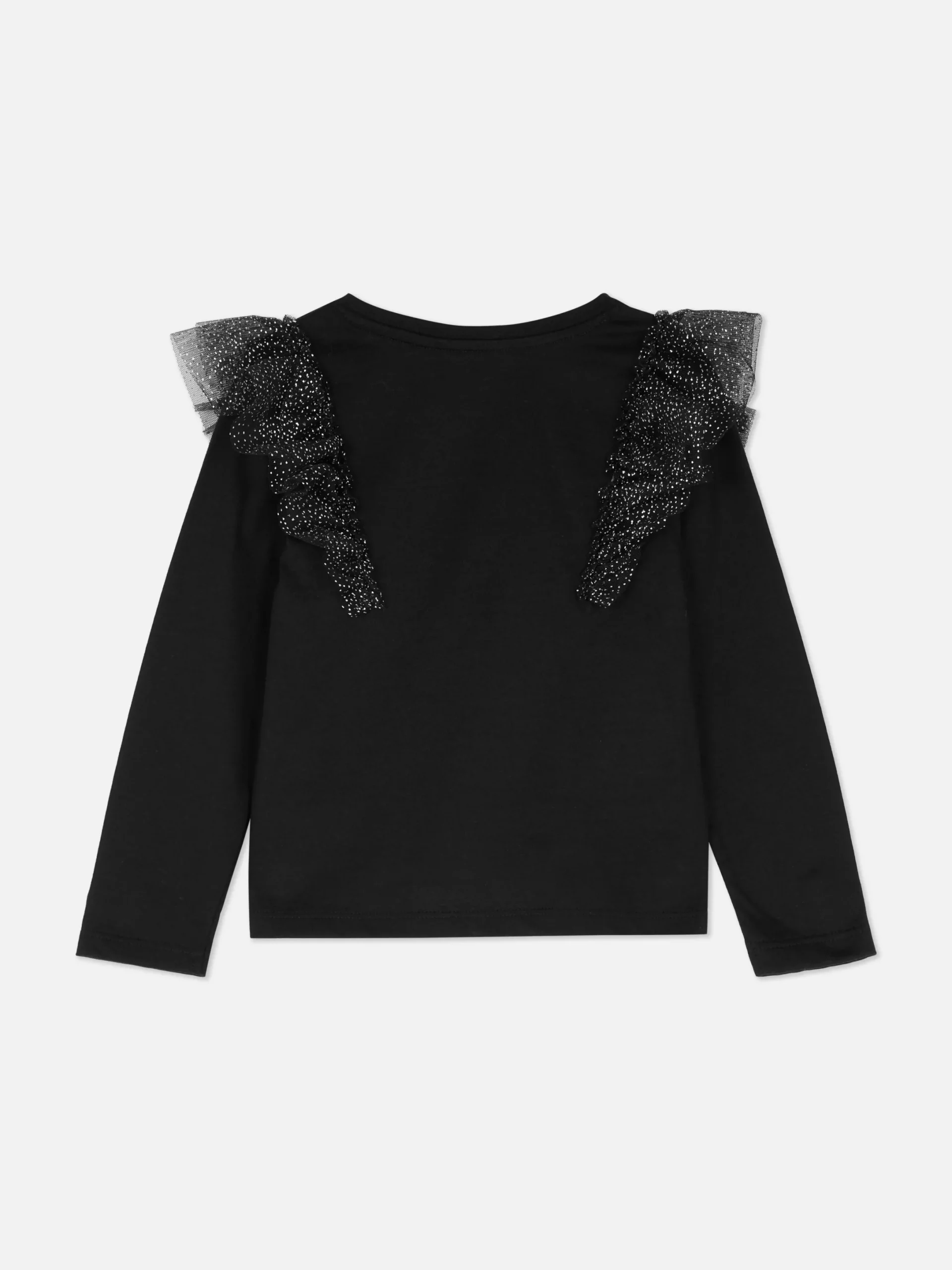 Tops Und T-Shirts|Primark Langärmeliges Top Aus Tüll Mit Rüschen Schwarz