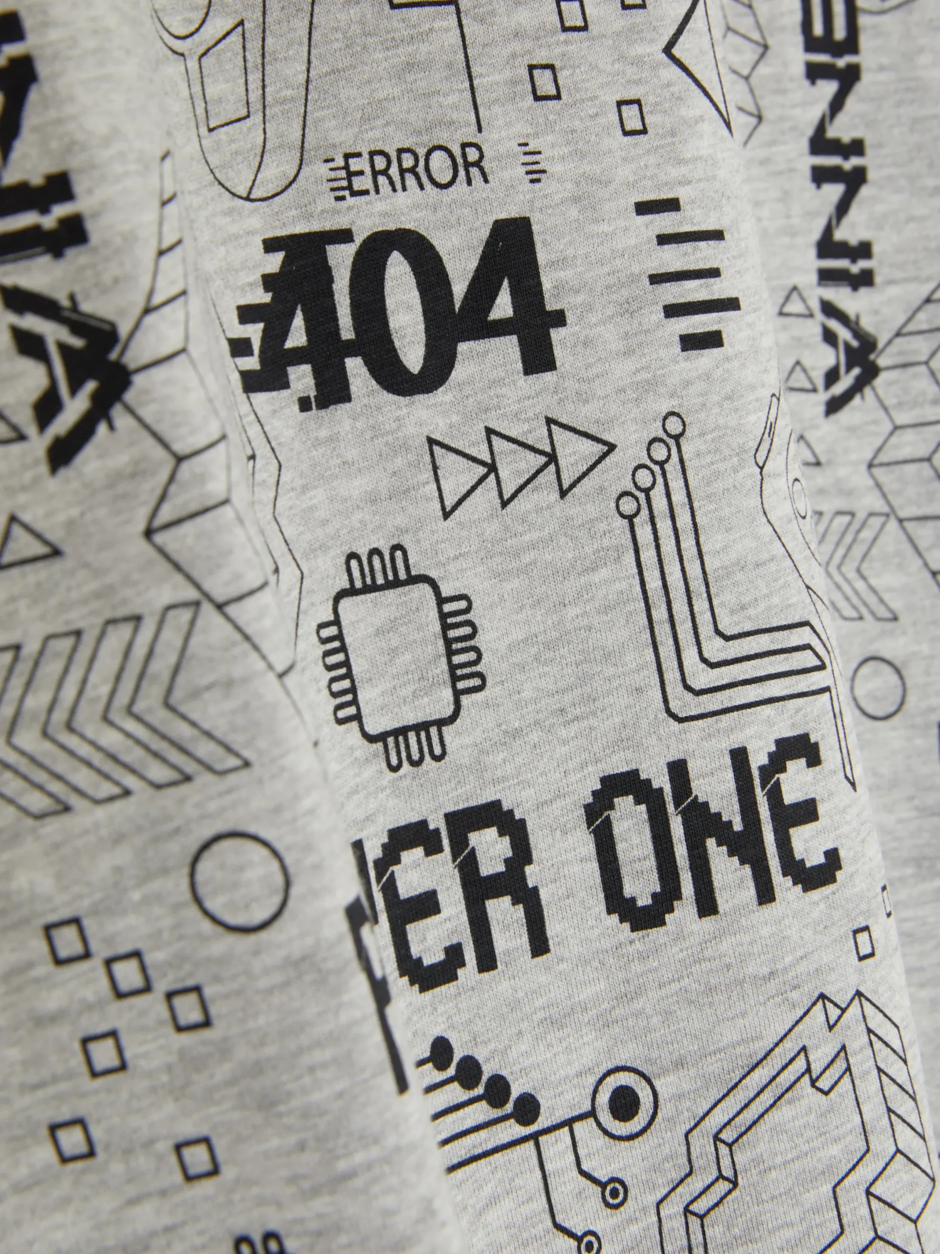Tops Und T-Shirts|Primark Langärmeliges T-Shirt Mit Gaming-Motiv Grau meliert
