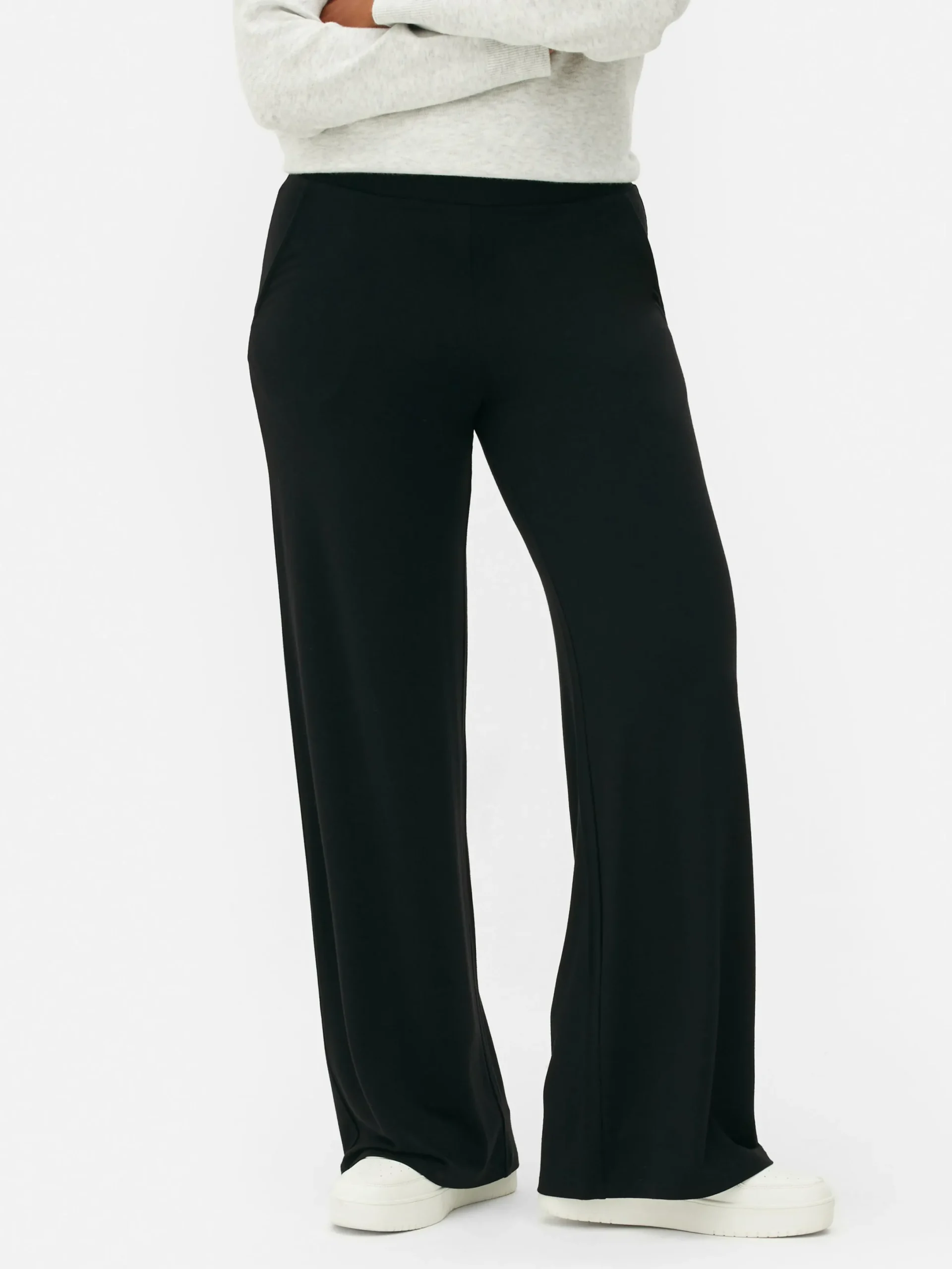 Hosen Und Leggings|Primark Leggings Mit Weitem Bein Schwarz