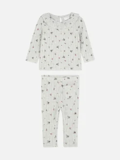 Sets Und Outfits|Primark Leggings Und Top Mit Kragen Im Set Grau meliert