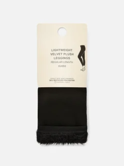Strumpfhosen|Hosen Und Leggings|Primark Leichte Samtleggings Mit Plüschfutter Schwarz