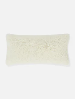 Kissen Und Bezüge|Primark Längliches Kissen Aus Kunstfell Weiß