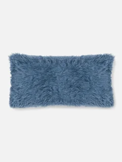 Kissen Und Bezüge|Primark Längliches Kissen Aus Kunstfell Dunkelblau