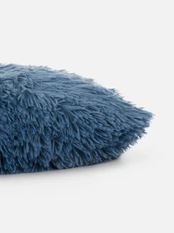 Kissen Und Bezüge|Primark Längliches Kissen Aus Kunstfell Dunkelblau