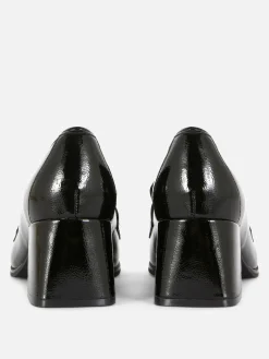 Gothic-Kleidung|Heels|Primark Loafer Mit Absatz Schwarz