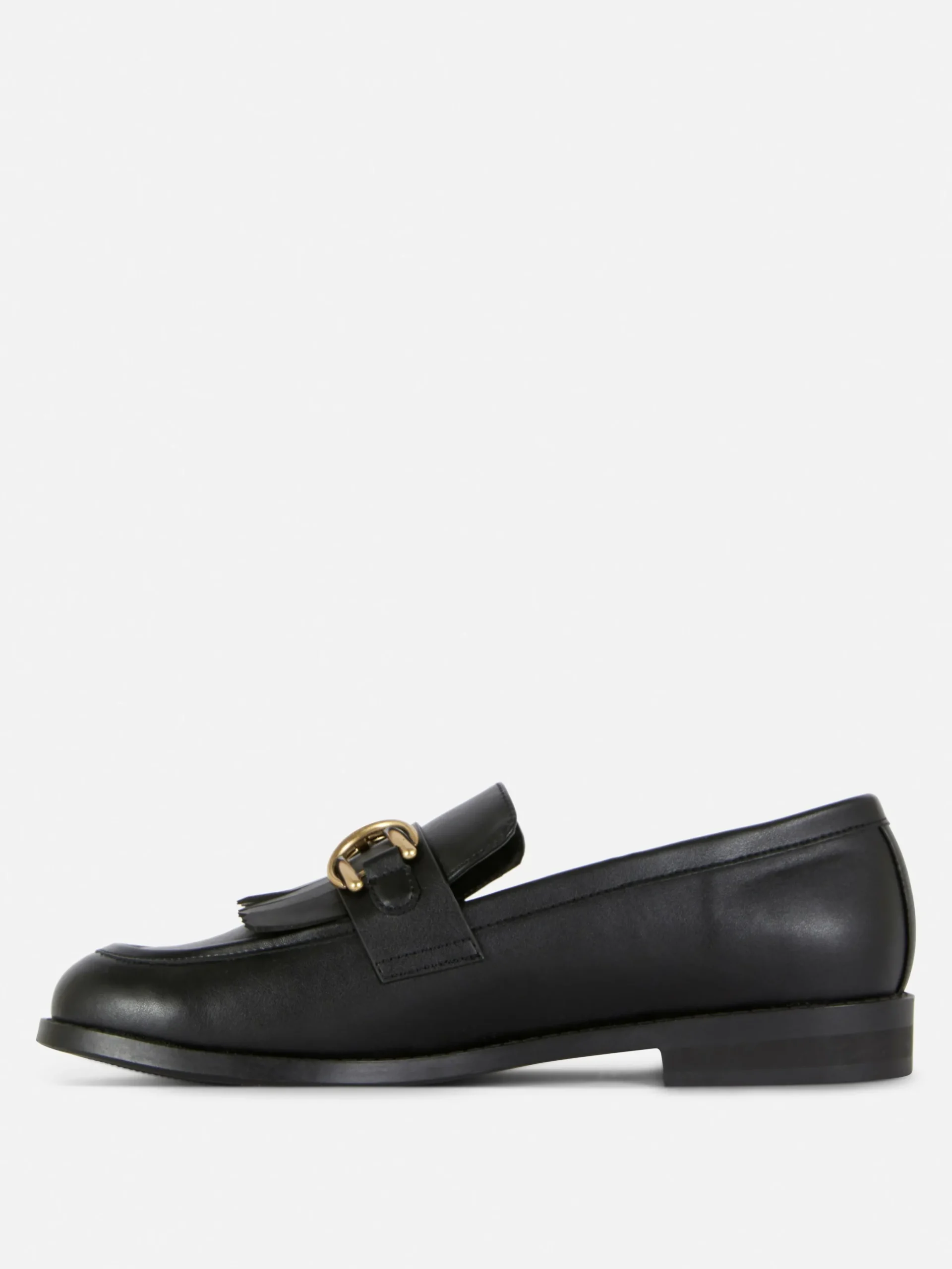 Flache Schuhe|Primark Loafer Mit Fransen Und Schnalle Schwarz