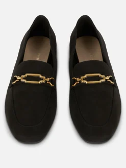 Flache Schuhe|Primark Loafer Mit Kettendetail In Weiter Passform Schwarz
