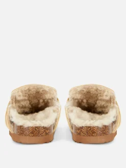 Hausschuhe|Hausschuhe|Primark Loafer Mit Kunstfellfutter Beige