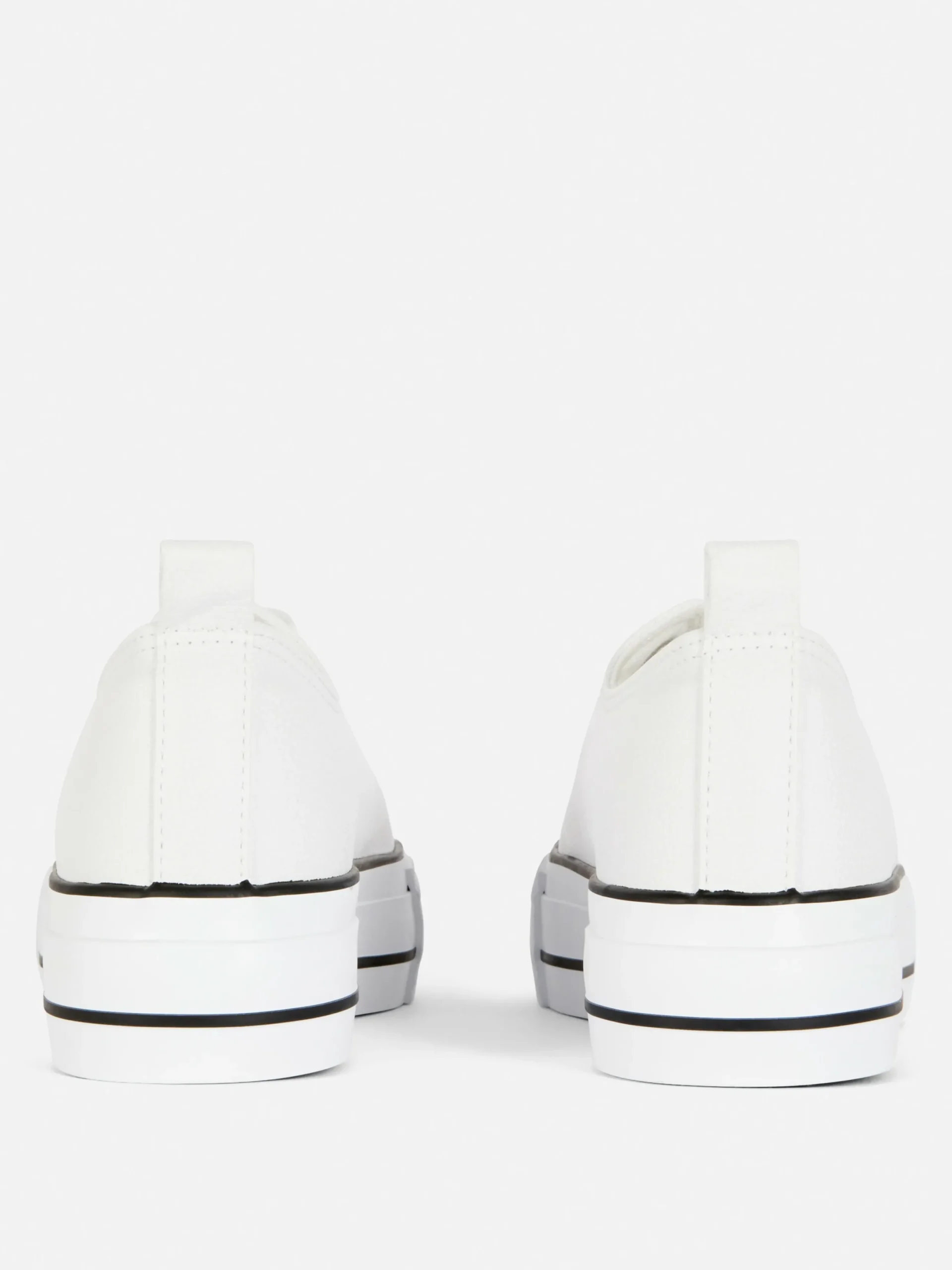 Sneakers|Primark Low-Top Sneakers Aus Kunstleder Mit Plateausohle Weiß