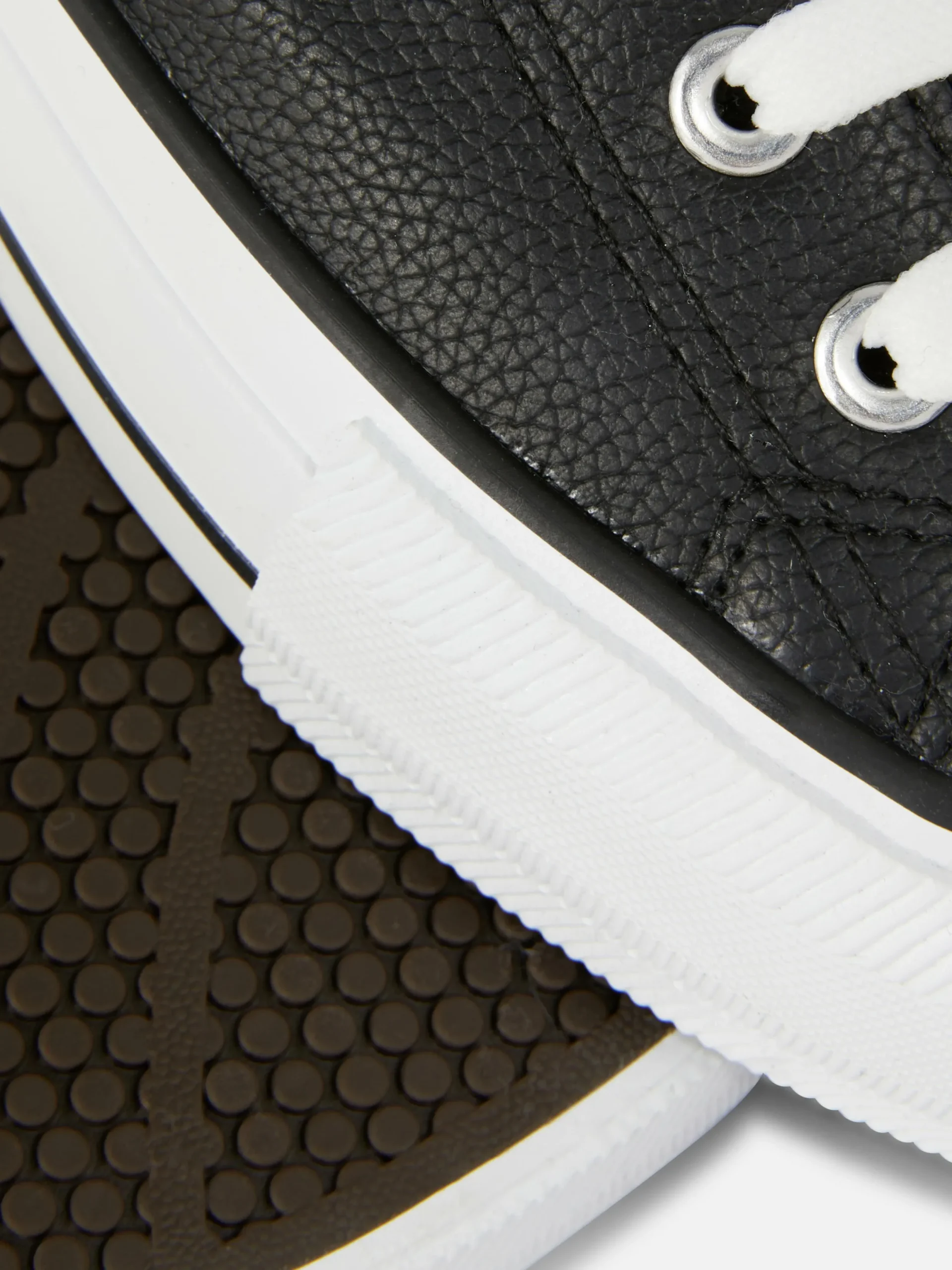 Sneakers|Primark Low-Top Sneakers Aus Kunstleder Mit Plateausohle Schwarz