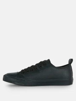 Sneakers|Primark Low-Top-Sneaker Aus Kunstleder Schwarz