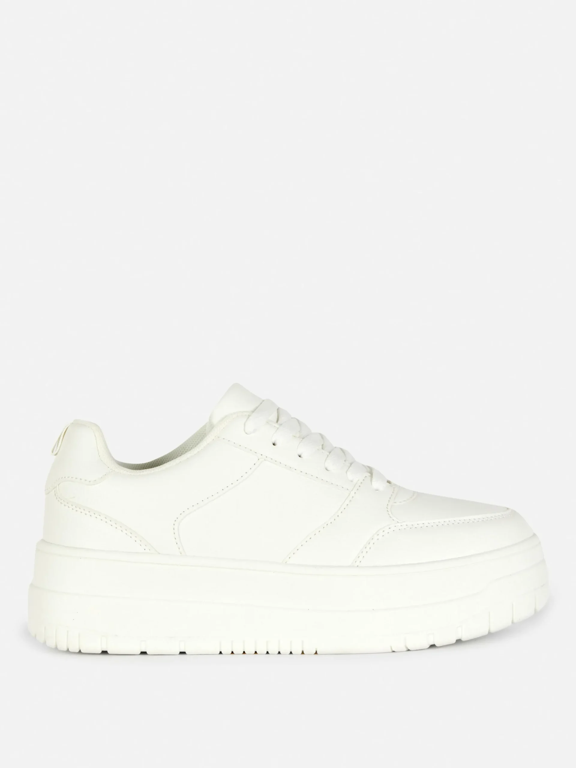 Sneakers|Primark Low-Top-Sneaker Mit Flatform-Sohle Weiß