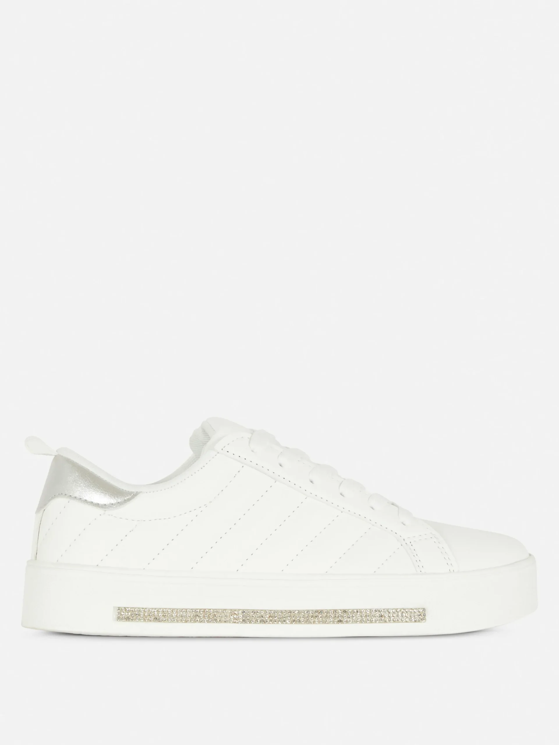 Sneakers|Primark Low-Top-Sneaker Mit Strasssteinen-Detail Weiß