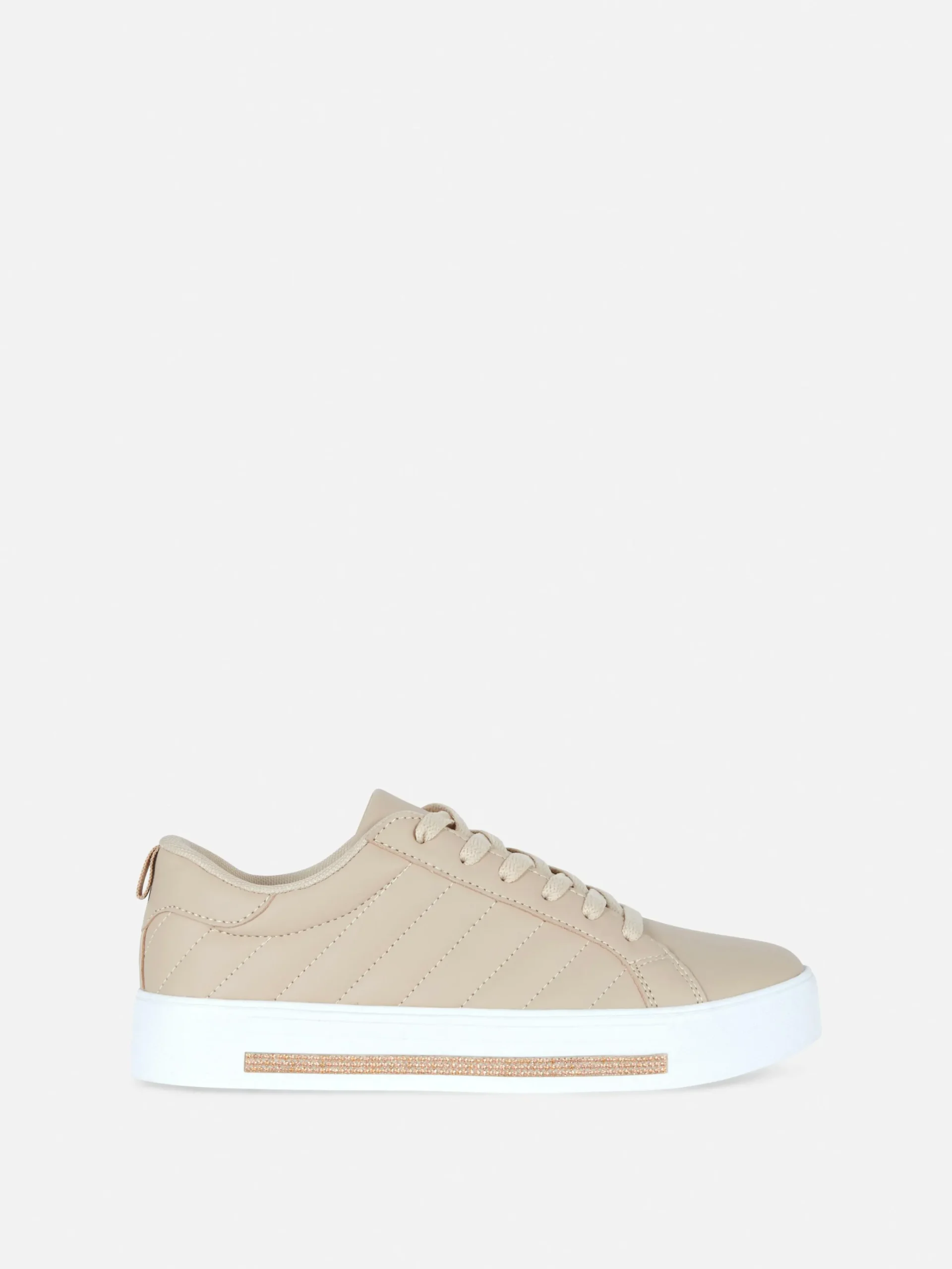 Sneakers|Primark Low-Top-Sneaker Mit Strasssteinen-Detail Beige