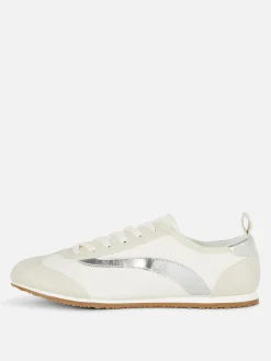 Sneakers|Primark Low-Top-Sneaker Zum Schnüren Mit Plimsoll Silber