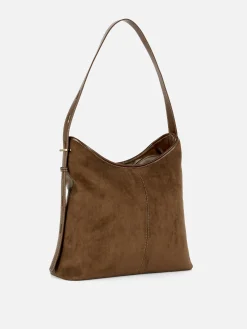 Taschen Und Portemonnaies|Primark Lässige Tragetasche In Wildleder-Optik Schokoladenbraun