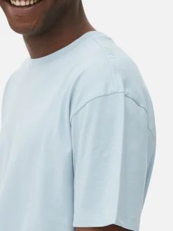 Tops Und T-Shirts|Primark Lässiges Baumwoll-T-Shirt Hellblau