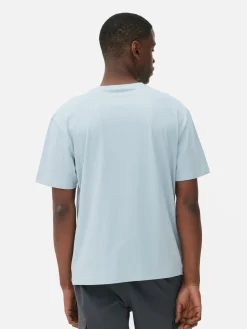 Tops Und T-Shirts|Primark Lässiges Baumwoll-T-Shirt Hellblau