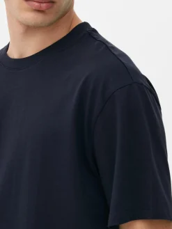 Tops Und T-Shirts|Primark Lässiges Baumwoll-T-Shirt Marineblau