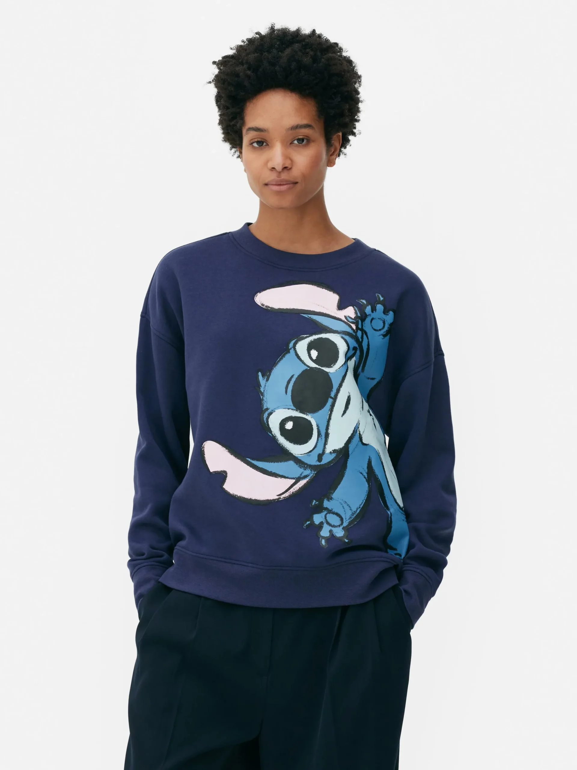 Hoodies Und Sweatshirts|Primark Lässiges „Disney Stitch“ Sweatshirt Marineblau