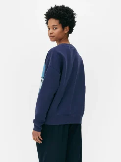 Hoodies Und Sweatshirts|Primark Lässiges „Disney Stitch“ Sweatshirt Marineblau