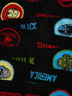 Socken|Primark „Marvel Avengers“ Söckchen, 7er-Pack Schwarz