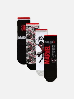 Socken|Primark „Marvel Spider-Man Miles Morales“ Söckchen, 4er-Pack Multi