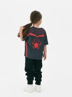 Tops Und T-Shirts|Primark „Marvel Spider-Man Netz“ T-Shirt Schwarz