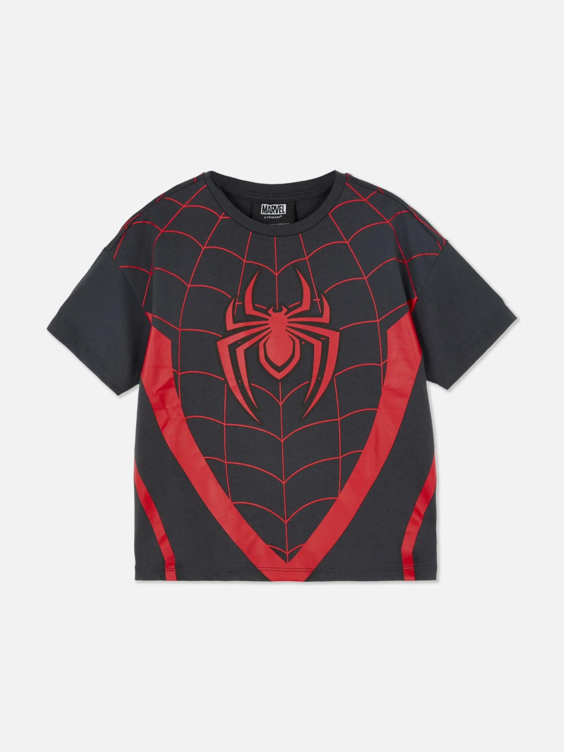 Tops Und T-Shirts|Primark „Marvel Spider-Man Netz“ T-Shirt Schwarz