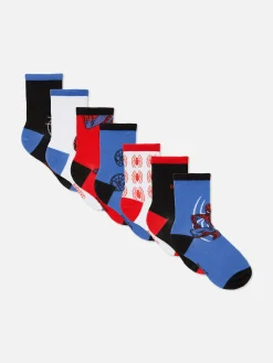 Socken|Primark „Marvel Spider-Man“ Söckchen, 7er-Pack Multi