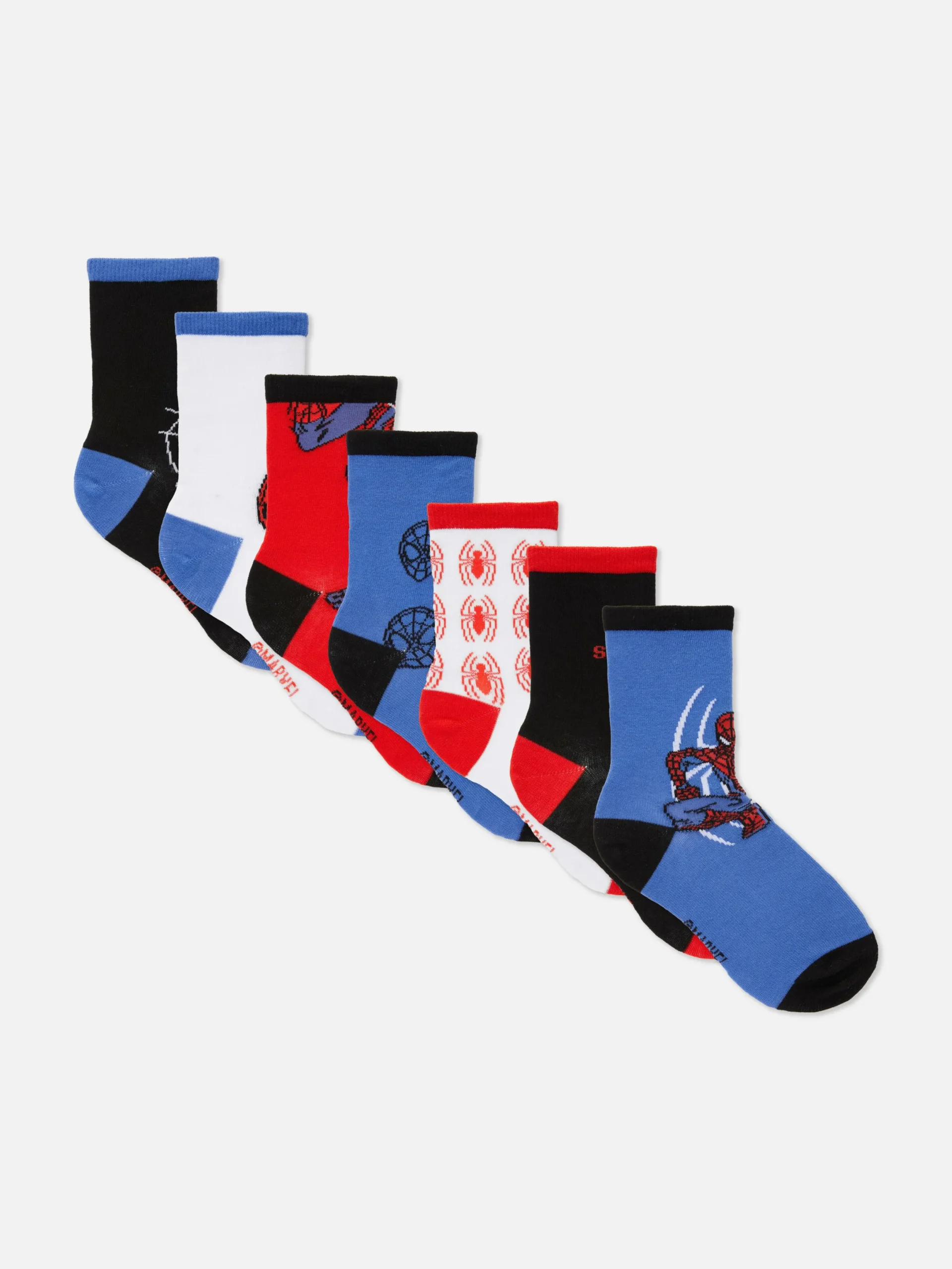 Socken|Primark „Marvel Spider-Man“ Söckchen, 7er-Pack Multi