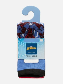 Socken|Primark „Marvel Spider-Man“ Söckchen, 7er-Pack Multi