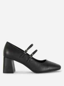 Gothic-Kleidung|Heels|Primark Mary Janes Aus Kunstleder Mit Absatz Schwarz