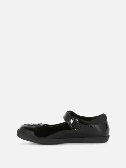 Flache Schuhe|Primark Mary Janes In Lack-Optik Mit Glitzerndem Einhorn Schwarz