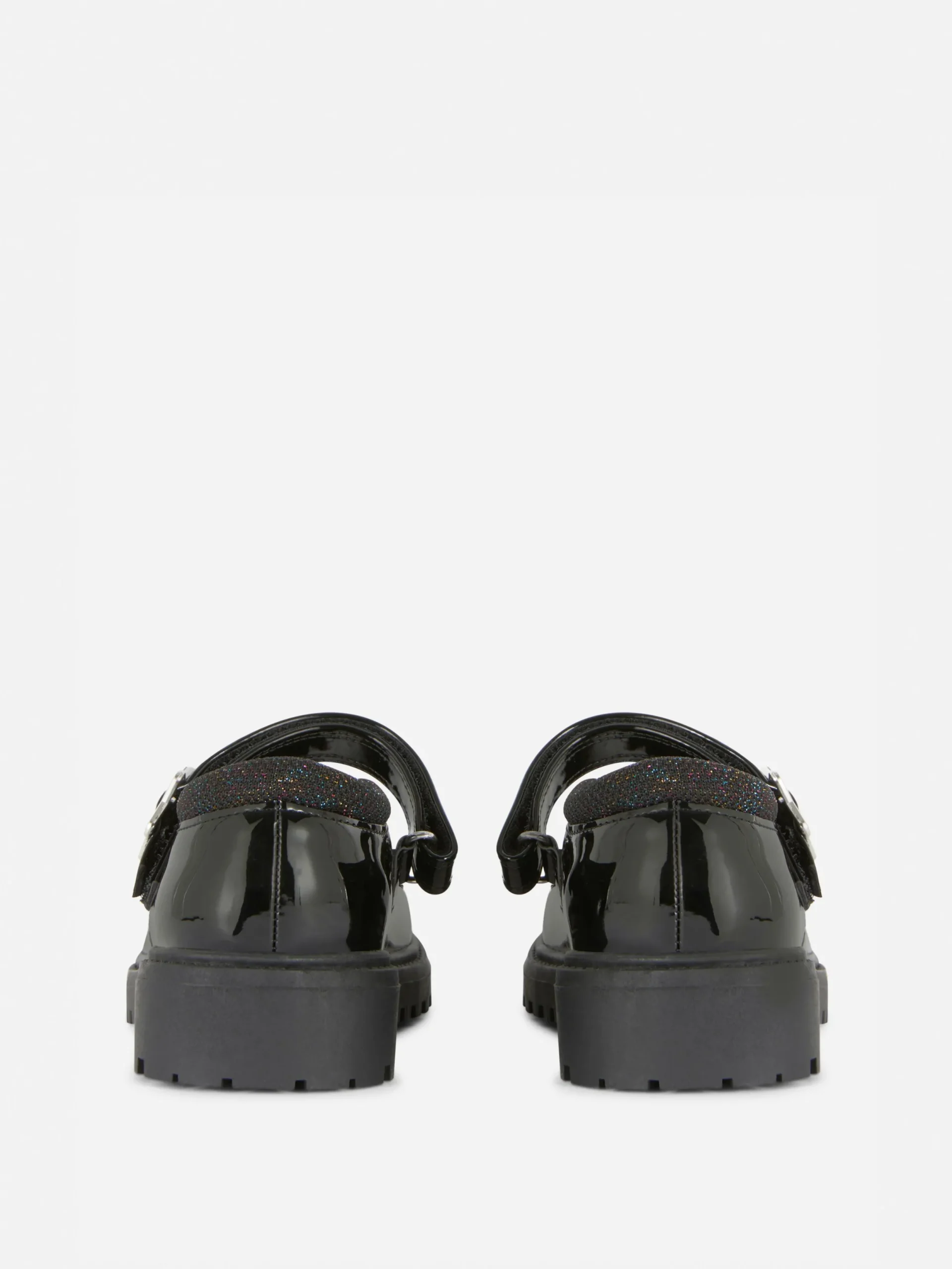Flache Schuhe|Primark Mary Janes Mit Glitzerstern Schwarz