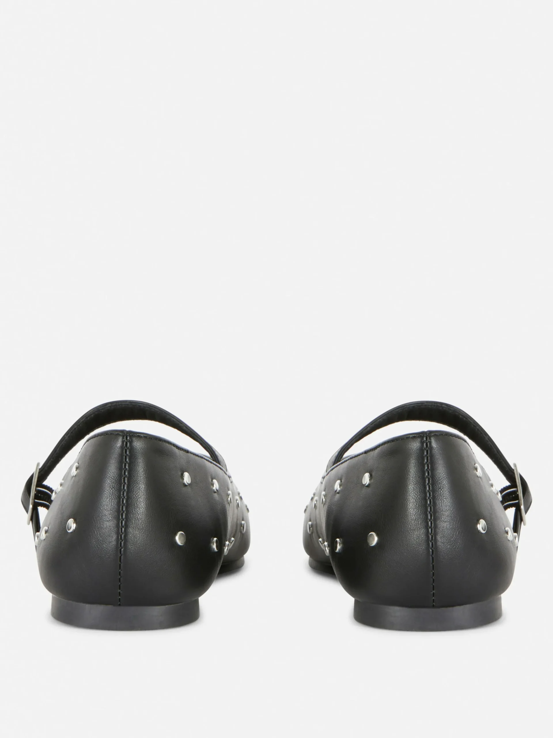 Flache Schuhe|Primark Mary Janes Mit Nieten Schwarz