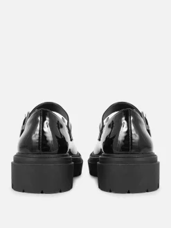 Flache Schuhe|Primark Mary-Jane-Schuhe Mit Dicker Sohle Schwarz