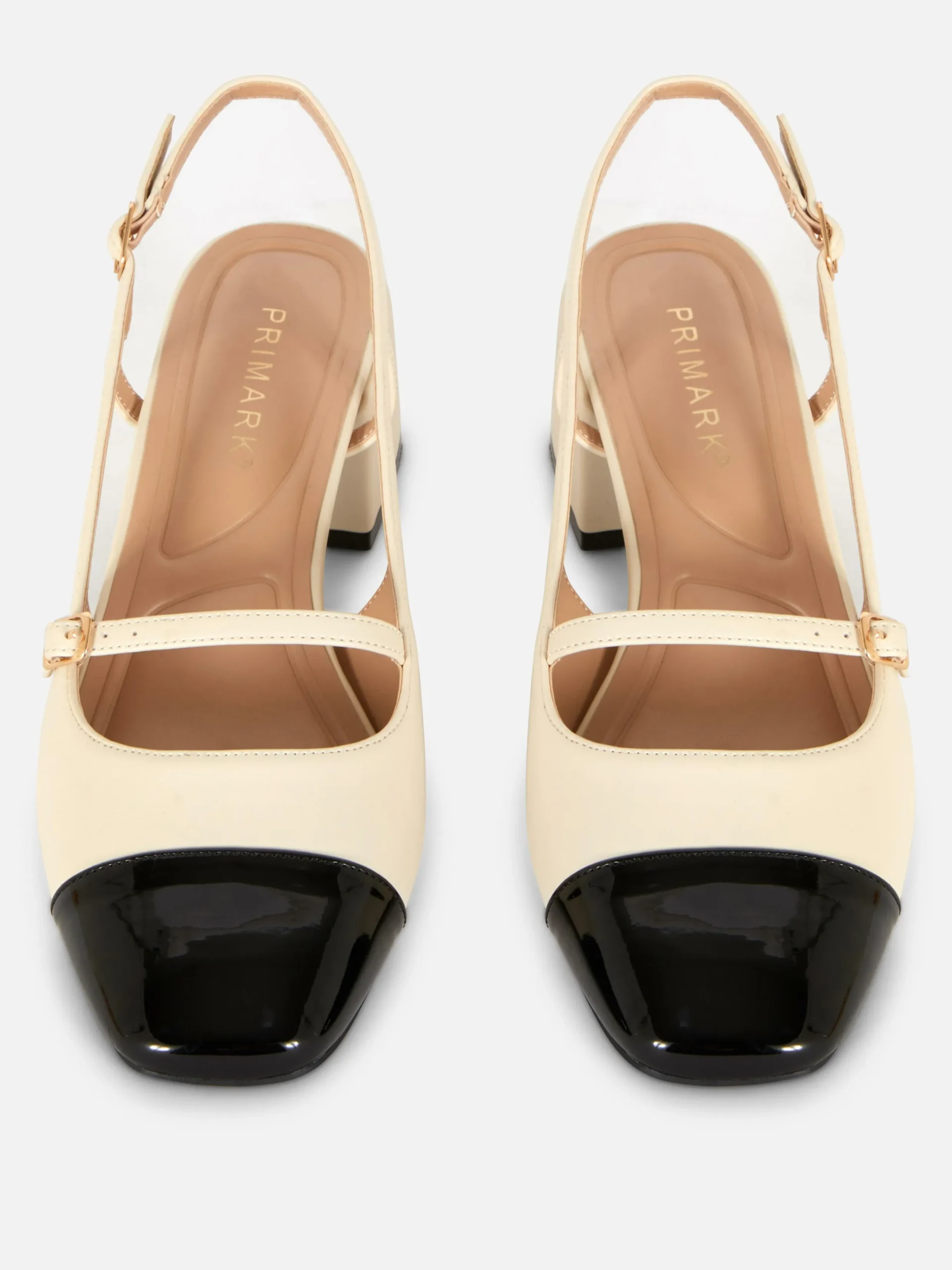 Heels|Primark Mary-Jane-Slingbacks Mit Blockabsatz Ecrufarben