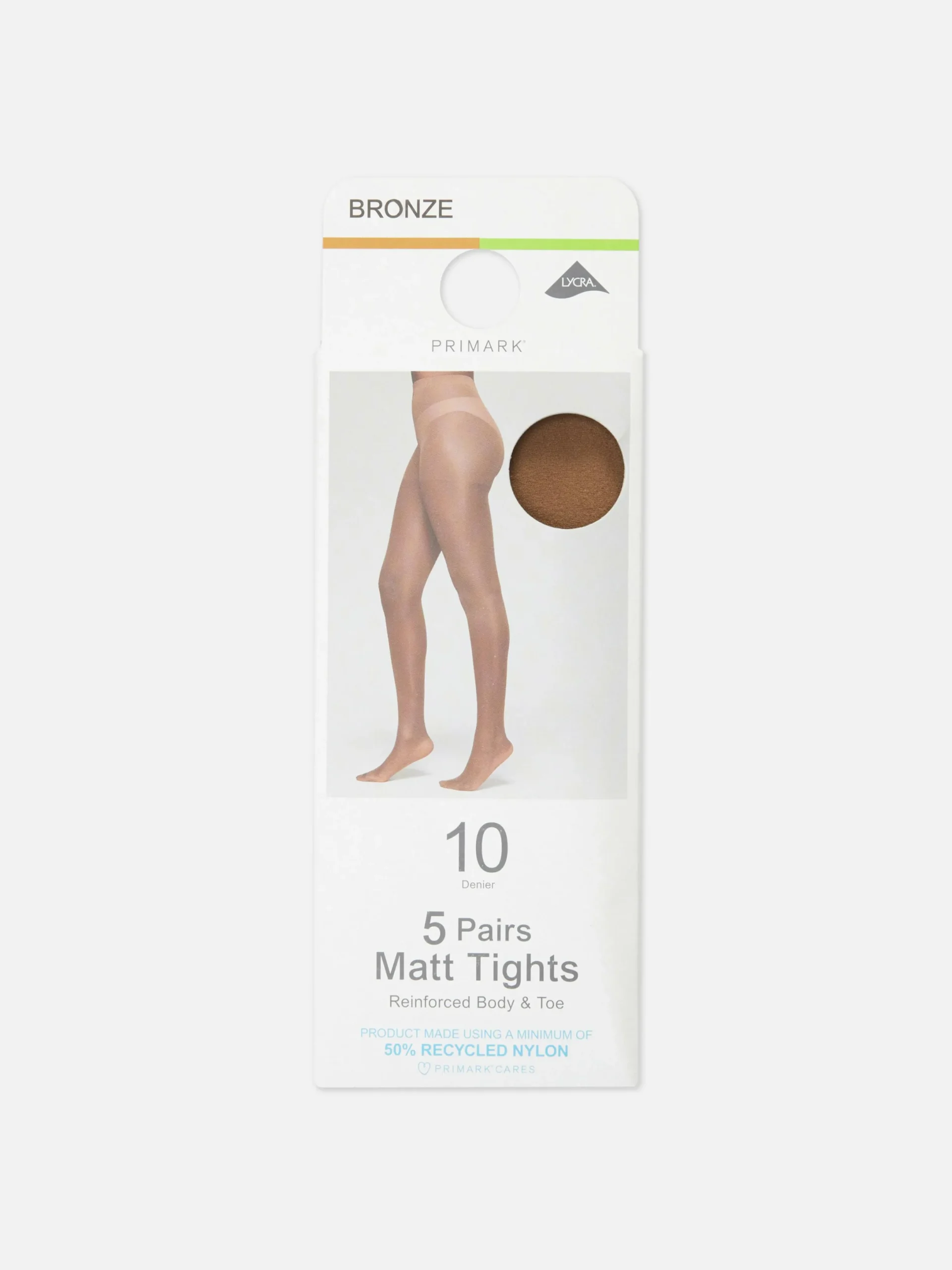 Strumpfhosen|Primark Matte Strumpfhose, 10 Den, 5er-Pack Bronzefarben