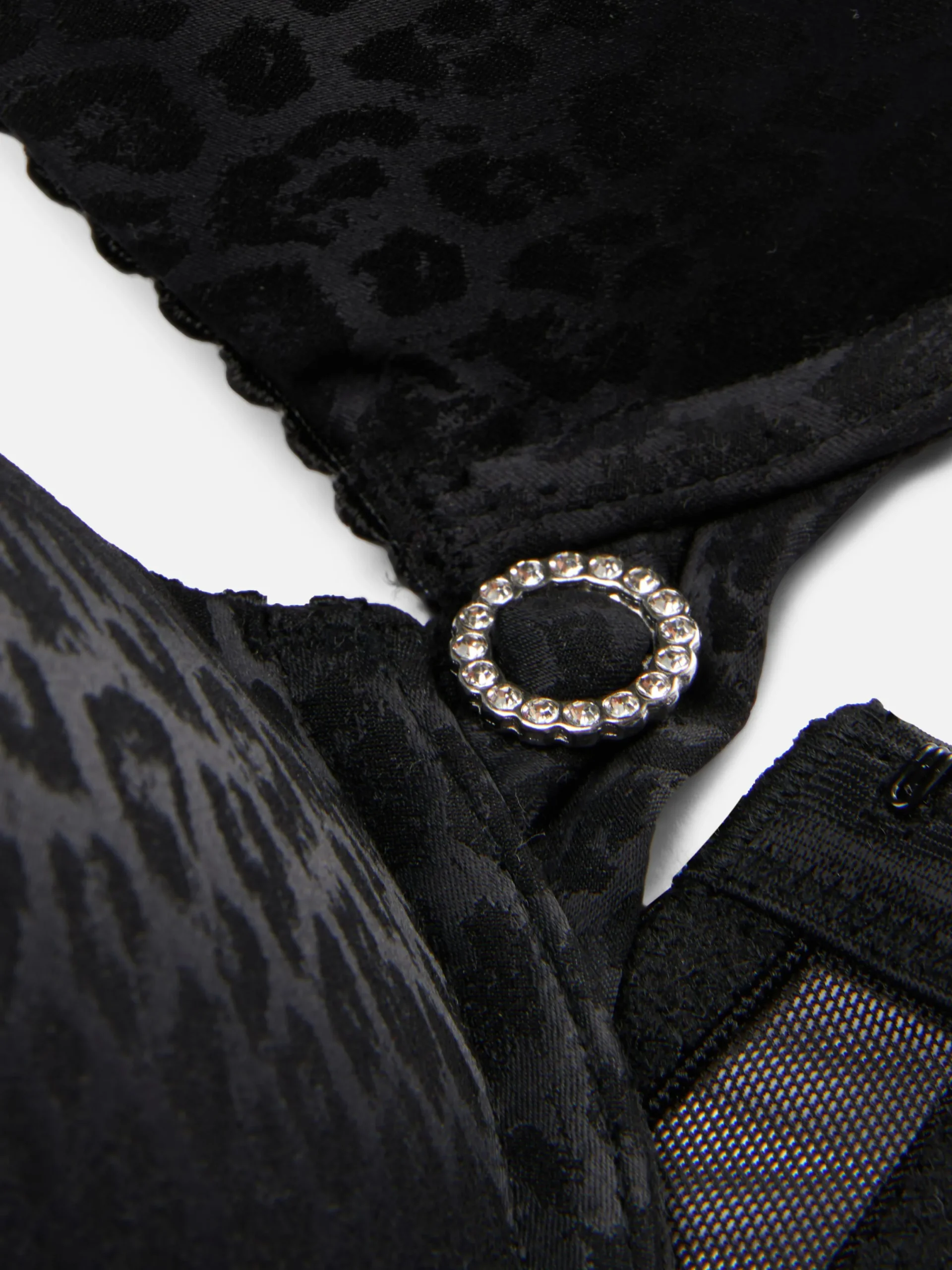 Bhs|Primark Maximizer-BH Mit Tiefem Dekolleté Und Leopardenmuster Schwarz