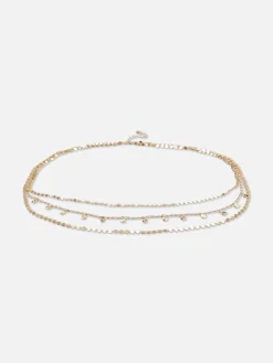 Schmuck|Primark Mehrlagige Bauchkette Mit Anhängern Gelb