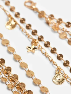Schmuck|Primark Mehrlagige Bauchkette Mit Anhängern Gelb