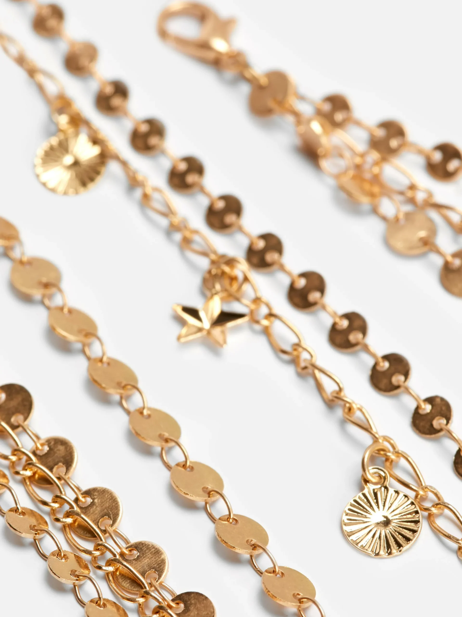 Schmuck|Primark Mehrlagige Bauchkette Mit Anhängern Gelb