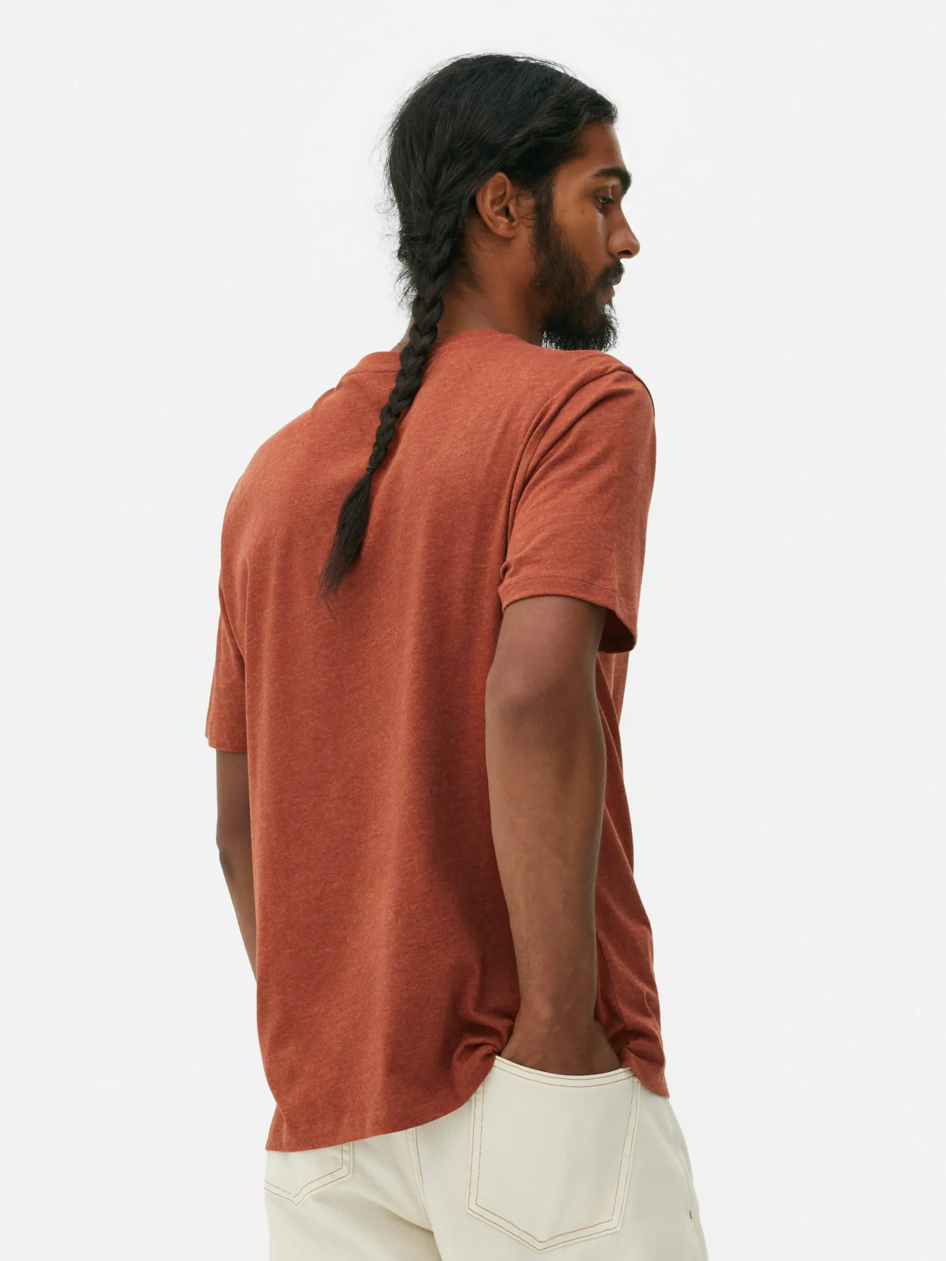 Tops Und T-Shirts|Primark Meliertes Regular-Fit T-Shirt Rot