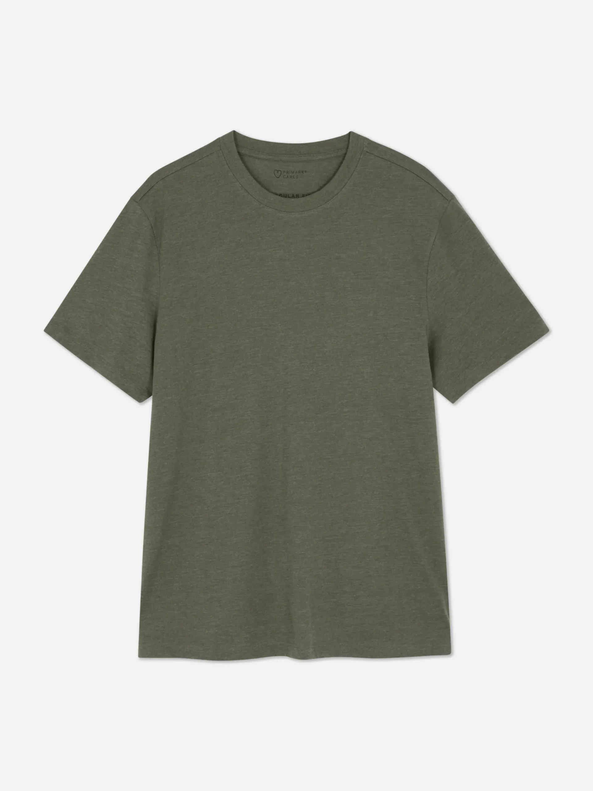 Tops Und T-Shirts|Primark Meliertes Regular-Fit T-Shirt Khakifarben