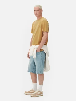 Tops Und T-Shirts|Primark Meliertes Regular-Fit T-Shirt Senffarben