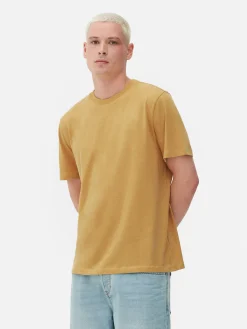 Tops Und T-Shirts|Primark Meliertes Regular-Fit T-Shirt Senffarben