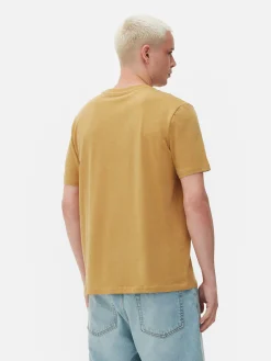 Tops Und T-Shirts|Primark Meliertes Regular-Fit T-Shirt Senffarben