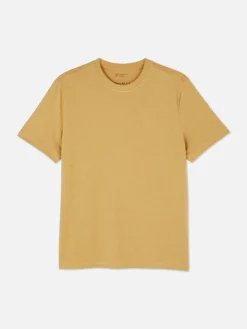 Tops Und T-Shirts|Primark Meliertes Regular-Fit T-Shirt Senffarben